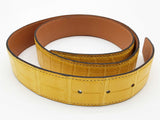 Hermes 32mm Mimosa Yellow Crocodile Leather Belt Do0126oxzxde