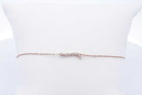 14k Rose Gold Diamond Letter J Bracelet 1 Gram 8.5 Inch Eb0126ixde