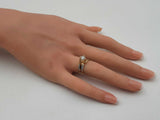 0.88 Cttw Diamond & 14k Yellow Gold Bypass Ring 4.3 Grams Size 3.25 Fw0526oxzdu