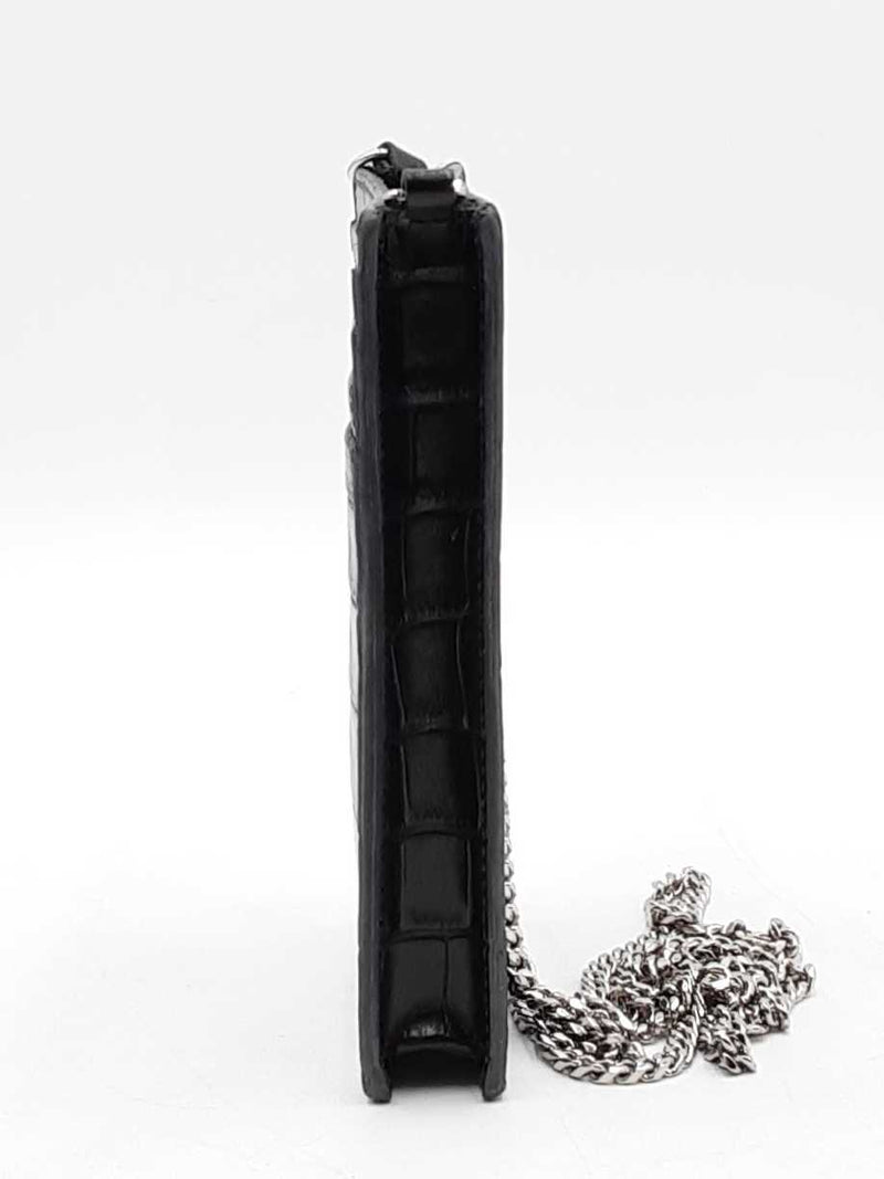 Alexander Mcqueen Crocodile Embossed Crossbody Phone Case Holder Eb1025lxzdu