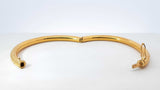 24k Yellow Gold Hinged Textured Bangle Bracelet 40.5 Grams 6.5 Inch Fw0726rzxzdu