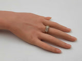 1.08 Cttw Diamond & 14k Yellow Gold Pyramid Ring 4.5 Grams Size 7 Fw0426wcrdu