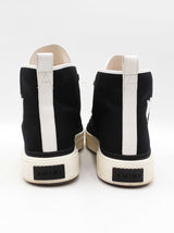 Amiri M.a. Court High Top Sneakers In Black & White Canvas Size 13 Fw0126lixdu
