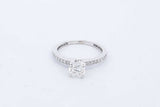 1.34cttw Diamond Ring In 18k White Gold 3.6 Grams Size 8.5 Eb1225lrxzde