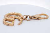 Gucci Doube G Gold Tone Key Ring Bag Charm Eb0726crdu