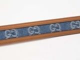 Gucci Interlocking G Belt Buckle With Denim & Leather Belt Size 85|34 Fw0825ezdu