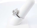 2.0 Cttw Diamond & 18k White Gold Floral Statement Ring 6 Grams Size 7 Fw00426prxdu