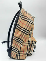 Burberry Jett Tan Check Nylon Backpack Do0724pxzde