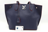 Louis Vuitton Marine Rouge Grained Calfskin Lockme Go Tote Bag Eb0526liixsa