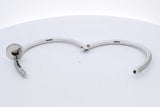 Cartier Diamond Juste Un Clou 18k White Gold Bracelet 29.6g Sz 16 Eb1024lrxxzsa