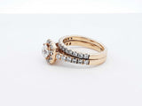 1.36 Cttw Diamond & 14k Gold Halo Ring With Cert 6.3 Grams Size 5.25 Fw0625rwzdu