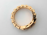 Bvlgari 18k Yellow Gold Serpenti Viper Ring Size 7 6.3g 1cttw Lh0724pxzxde