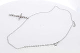 Diamond Cross Pendant In 14k White Gold 3.6 Grams 18 Inch Eb0525crdu