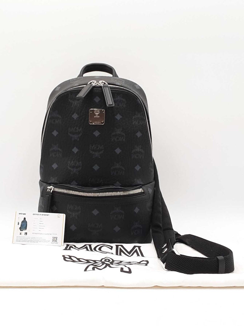 Mcm Klassic Small Sling Bag In Black Visetos Coated Canvas Fw0925wwxdu