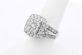 3.01cttw Diamond Ring In 10k White Gold 8.5 Grams Size 7 Eb1125irxsa