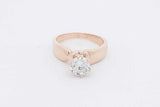 1.05ctw Diamond Solitaire Ring 14k Yellow Gold 6.2 Grams Size 7.25 Eb0325lsxzsa