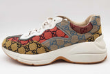 Gucci Monogram Multicolor Canvas Rhyton Sneakers Gucci Size 8 Eb0626lxzde