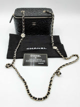 Chanel Camellia Embossed Lambskin Vanity Case With Chain Eb1024orxzdu