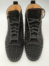 Christian Louboutin Louis Veau Velours & Spike High Top Sneakers Eb0425lrxsa