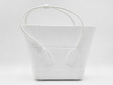 Bottega Veneta Arco Mini Intreccio White Rubber Tote Bag Fw0225orxdu