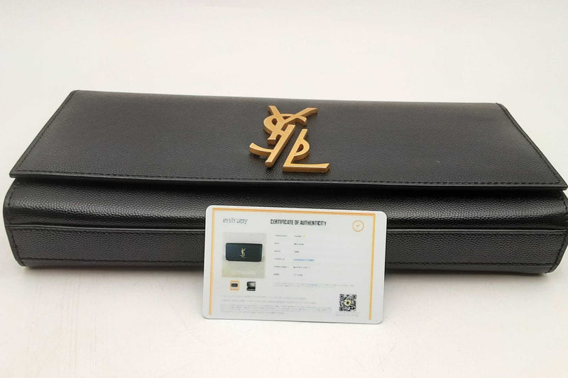 Yves Saint Laurent Kate Monogram Black Leather Clutch Eb1224orxsa