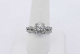0.31cttw Lab Grown Diamond Wedding Set In 10k White Gold 4.5g Size 8 Eb0926ocrsa