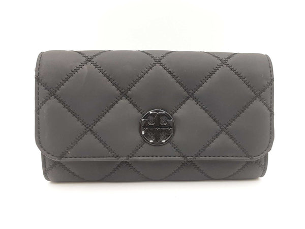 Tory Burch Willa Matte Chain Wallet Black Sd0725pzsa