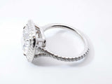 3.99 Cttw Diamond & 18k Gold Double Halo Ring 5.8 Grams Size 6 Fw0326lxzxzdu