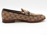 Gucci Jordaan Loafers Ebony Gg Beige Size 8.5 Aa0726izsa