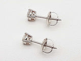 0.50 Cttw Diamonds 14k White Gold 0.6g Screw Back Stud Earrings Do0325lrxde