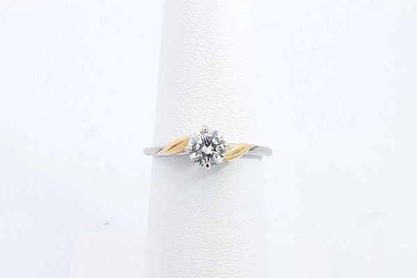 Approx. 0.45ctw Diamond Ring In 14k White Gold 1.9 Grams Size 6 Eb0924lcxdu