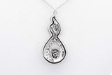 Approx. 1.3ctw Diamond Pendant Necklace In 10k White Gold 3.5g 18 In Eb0724wxzdu