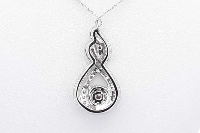 Approx. 1.3ctw Diamond Pendant Necklace In 10k White Gold 3.5g 18 In Eb0724wxzdu