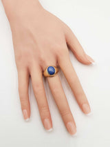 Star Sapphire & 10k Yellow Gold Signet Ring 10.9 Grams Size 8.25 Fw0426wcrdu