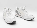 Michael Kors Wilma Trainers In Optic White Tech Canvas Size 8 Fw0126ordu