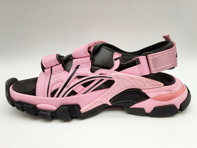 Balenciaga 617543 Track Pink Black Strap Sandals Size Eu 39/ Us 9 Do0225lxzde