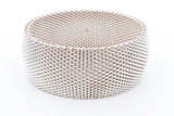 925 Sterling Silver Mesh Bangle Bracelet 72.5 Grams Eb1224wrsa