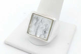 Lalique Arethuse Frosted Crystal Masque De Femme 925 Ring Size 10.25 Eb1026lxzsa