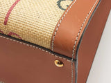Gucci Diana Gg Raffia Bamboo Top Handle Tote Bag Eb0326sxzsa