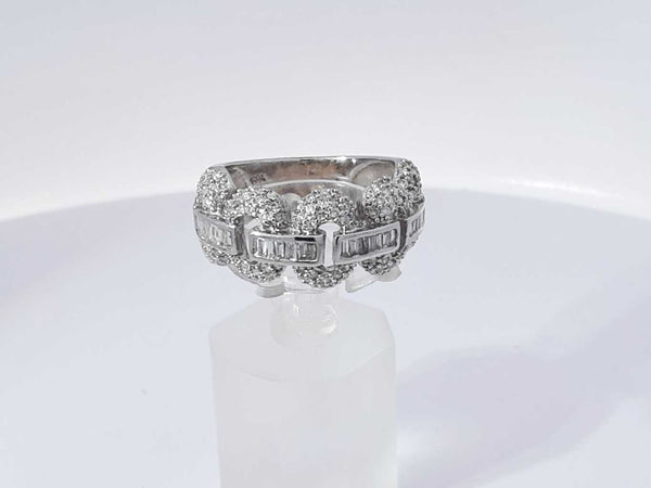 0.70 Cttw Diamond 18k White Gold 7.8 Grams Ring Size 7 Aa1025wzxsa