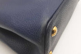 Louis Vuitton Blue Taurillon Leather Capucines Python Top Handle Bag Eb626cxzsa