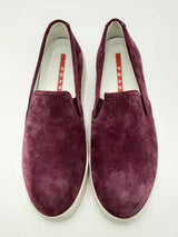 Prada Purple Suede Slip On Sneakers Size 39 Eb0225lrxsa