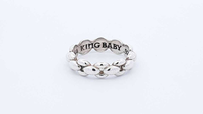 King Baby Sterling Silver Infinity Link Ring 9.6 Grams Size 12.75 Fw0425pzdu