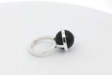 Gucci Onyx Boule 925 Sterling Silver Ring 9 Grams Size 6 Eb0926oxzsa