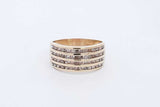 0.56ctw Diamond Ring In 10k Yellow Gold 4.5 Grams Size 8.5 Eb0225lrrsa