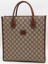 Gucci Gg Coated Canvas Interlocking G Tote Beige Aa0526cpzsa