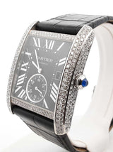 Cartier Tank Mc 2.13 Cttw Aftermarket Diamond & Steel Automatic 34mm Watch Fw1025lozxdu