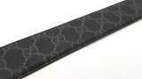 Gucci Interlocking G Buckle & Black Gg Supreme Coated Canvas Belt Fw0725ozxdu