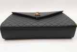 Yves Saint Laurent Envelope Quilted Black Leather Shoulder Bag Eb1225lxxzde