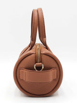 Marc Jacobs The Mini Duffle In Argan Oil Brown Oil Pebbled Leather Fw1026pxdu